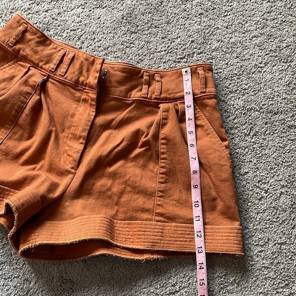 Ryegrass Burnt Orange High Waisted Shorts | Size 12 - Picture 11 of 12
